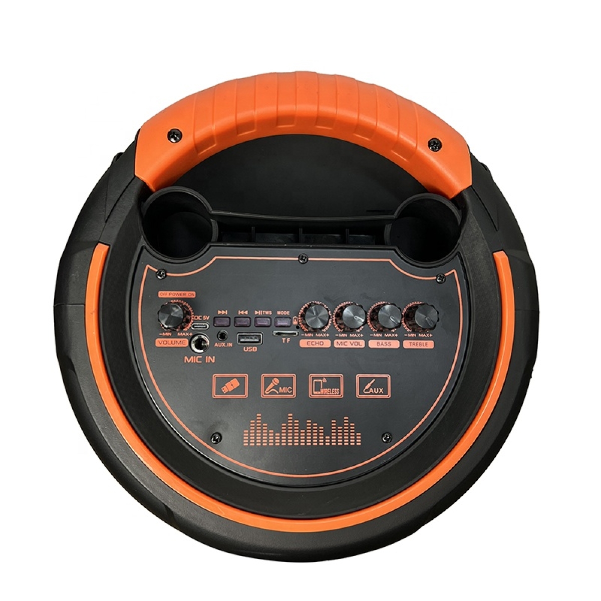 Φορητό Ηχείο Καραόκε 8" Bluetooth Με Ασύρματο Μικρόφωνο & RGB Φωτισμό QL-2852 - Image 4