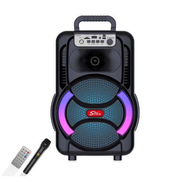 Φορητό Ηχείο Καραόκε 8" Bluetooth Με Μικρόφωνο & RGB Φωτισμό ZQS-8166W