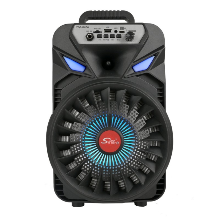 Φορητό Ηχείο Καραόκε 8" Bluetooth Με Μικρόφωνο & RGB Φωτισμό ZQS-8167W