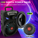 Φορητό Ηχείο Καραόκε 8" Bluetooth Με Μικρόφωνο & RGB Φωτισμό ZQS-8167W - Image 2