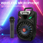 Φορητό Ηχείο Καραόκε 8" Bluetooth Με Μικρόφωνο & RGB Φωτισμό ZQS-8167W - Image 3