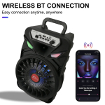 Φορητό Ηχείο Καραόκε 8" Bluetooth Με Μικρόφωνο & RGB Φωτισμό ZQS-8167W - Image 5