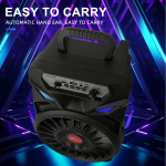 Φορητό Ηχείο Καραόκε 8" Bluetooth Με Μικρόφωνο & RGB Φωτισμό ZQS-8167W - Image 6