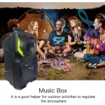 Φορητό Ηχείο Τρόλεϊ Καραόκε 8" Με Μικρόφωνο & RGB Φωτισμό DR-808 - Image 6
