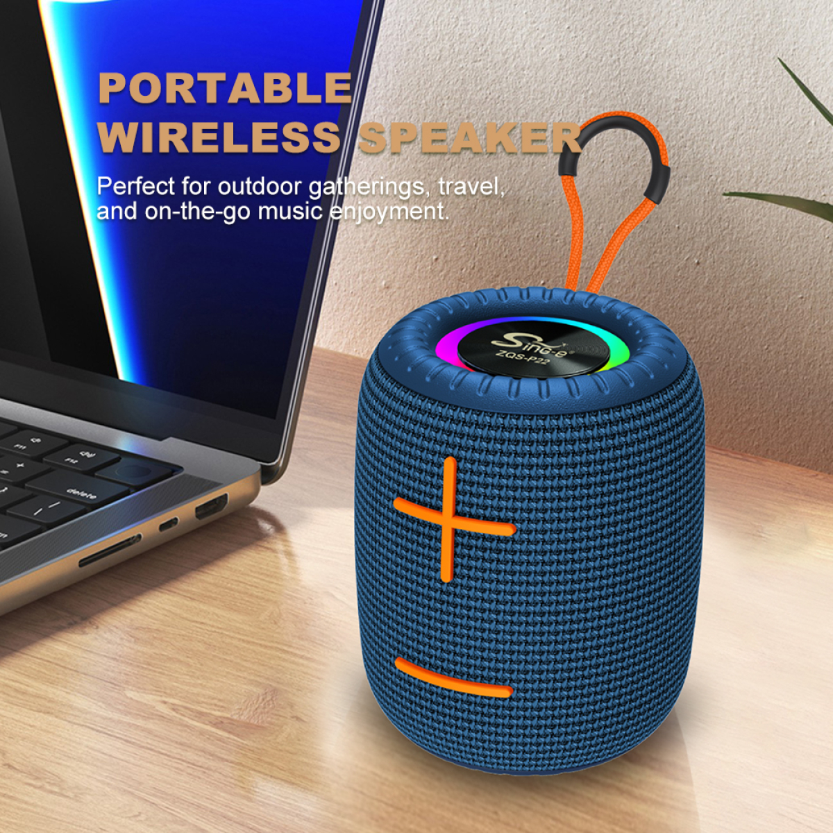 Φορητό Μίνι Ηχείο Bluetooth Με RGB Φωτισμό SingE ZQS-P22 - Image 6