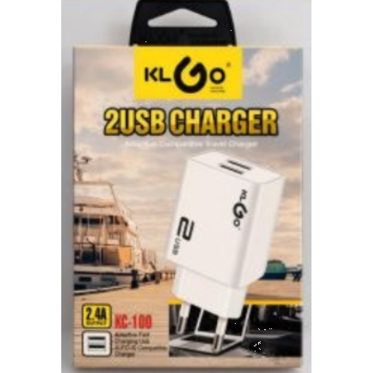 Φορτιστής 2 Θυρών USB-A 5V/2.4A Λευκός Klgo KC-100