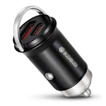 Φορτιστής Αυτοκινήτου 45W QC4.0 PD Με USB Και Type-C Budi-059