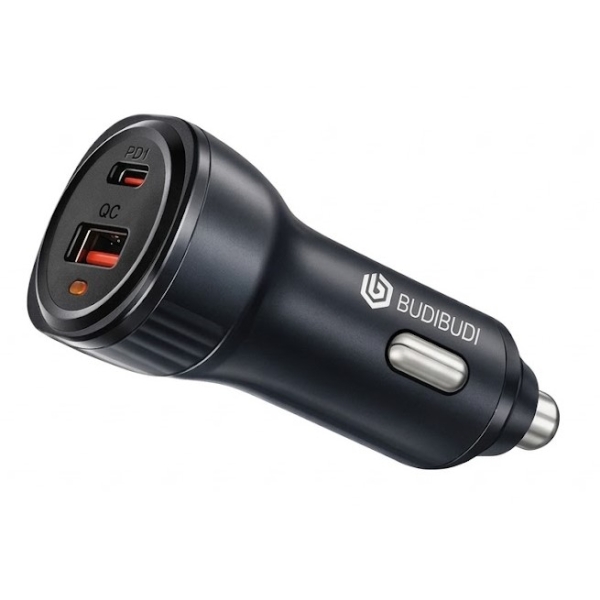 Φορτιστής Αυτοκινήτου 50W QC4.0 PD Με USB Και Type-C Budi-057