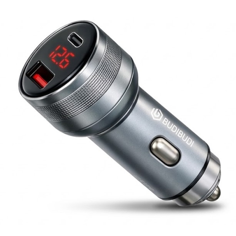 Φορτιστής Αυτοκινήτου 52.5W QC4.0 Και PD Με USB Και Type-C Budi-019