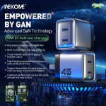 Φορτιστής Διπλής Θύρας USB-C 40W GaN Wekome WP-U02 - Image 2