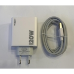 Φορτιστής Γρήγορης Φόρτισης 120W Με Καλώδιο USB Σε Type-C Moxom MX-HC246