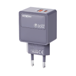 Φορτιστής Ταχείας Φόρτισης GaN 30W USB-A & USB-C Moxom MX-HC287