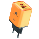 Φορτιστής Ταξιδιού 20W Με USB-A Και USB-C PD QC3.0 Πορτοκαλί Technovo TN-C044