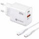 Φορτιστής USB-A & USB-C 25W QC3.0 & PD Με Καλώδιο Type-C Budi-037