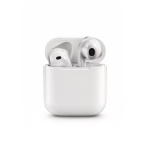 i18 Earbud Bluetooth Handsfree Ακουστικά με Θήκη Φόρτισης Λευκά
