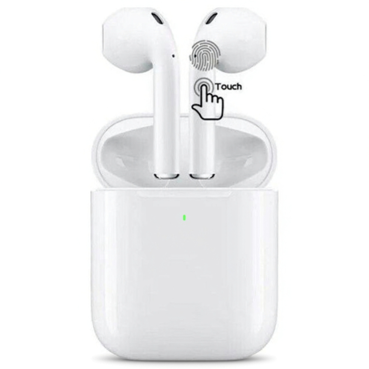 i18 Earbud Bluetooth Handsfree Ακουστικά με Θήκη Φόρτισης Λευκά