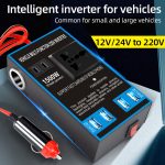 Inverter Αυτοκινήτου 12V/24V Σε 220V 1500W Με Θύρα USB Και Υποδοχή Αναπτήρα JG1500 - Image 2