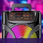 KAKUSIGA KK-8213 Bluetooth Speaker με Διπλά Ηχεία, Subwoofer, LED Lights, TWS, USB, TF Card & AUX