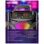 KAKUSIGA KK-8213 Bluetooth Speaker με Διπλά Ηχεία, Subwoofer, LED Lights, TWS, USB, TF Card & AUX