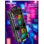 KAKUSIGA KK-8213 Bluetooth Speaker με Διπλά Ηχεία, Subwoofer, LED Lights, TWS, USB, TF Card & AUX