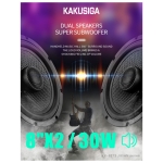 KAKUSIGA KK-8213 Bluetooth Speaker με Διπλά Ηχεία, Subwoofer, LED Lights, TWS, USB, TF Card & AUX