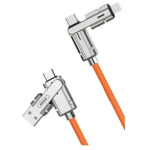 Καλώδιο Φόρτισης & Μεταφοράς Δεδομένων 4 Σε 1 USB Σε Type-C/Lightning/Micro USB 1m 100W Andowl Q-SJ535