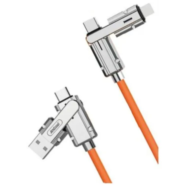 Καλώδιο Φόρτισης & Μεταφοράς Δεδομένων 4 Σε 1 USB Σε Type-C/Lightning/Micro USB 1m 100W Andowl Q-SJ535