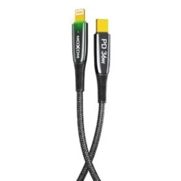 Καλώδιο Φόρτισης Type-C σε Lightning 36W 1.2m Μαύρο Moxom LX-CB821