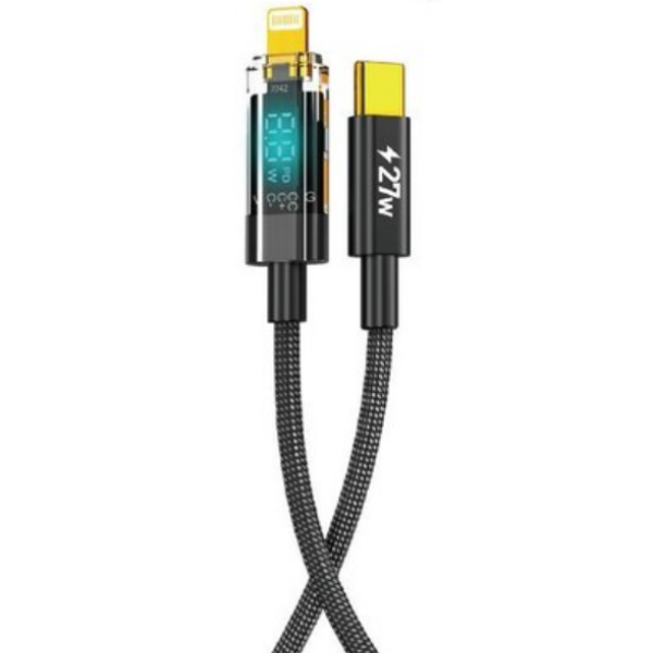 Καλώδιο Φόρτισης Type-C Σε Lightning Με Οθόνη LCD 27W 1.2m Moxom LX-CB825