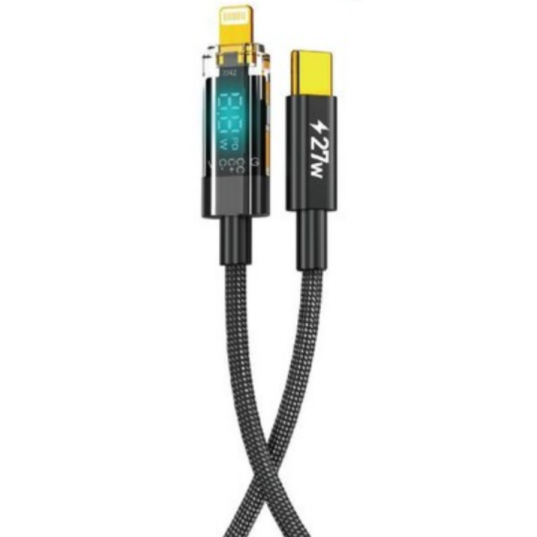 Καλώδιο Φόρτισης Type-C Σε Lightning Με Οθόνη LCD 27W 1.2m Moxom LX-CB825