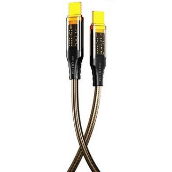 Καλώδιο Φόρτισης Type-C Σε Type-C 100W Transparent 1.8m Moxom LX-CB859