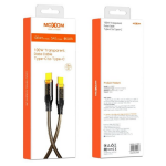 Καλώδιο Φόρτισης Type-C Σε Type-C 100W Transparent 1.8m Moxom LX-CB859
