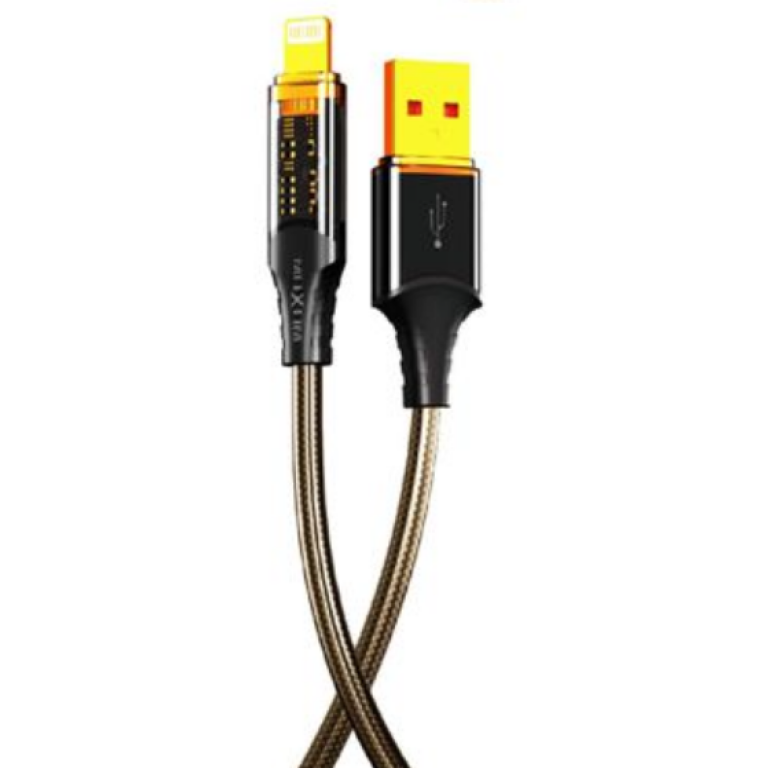Καλώδιο Φόρτισης USB Σε Lightning Διάφανο 3A 1.8m Moxom LX-CB857