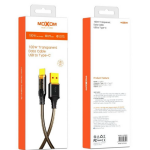 Καλώδιο Φόρτισης USB Σε Type-C 100W Transparent 1.8m Moxom LX-CB863