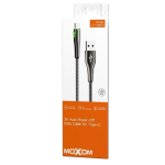 Καλώδιο Φόρτισης USB Σε Type-C Με Auto Power-Off 3A 1.2m Moxom LX-CB803 - Image 2