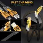 Καλώδιο Γρήγορης Φόρτισης 2-σε-2 USB-A σε Lightning & USB-C σε Type-C 65W / 27W – 1.2m