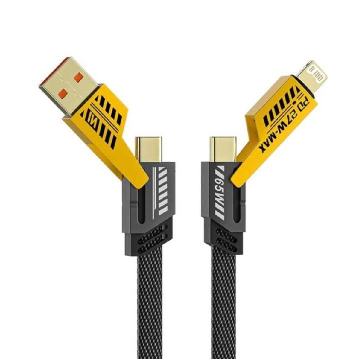 Καλώδιο Γρήγορης Φόρτισης 2-σε-2 USB-A σε Lightning & USB-C σε Type-C 65W / 27W – 1.2m