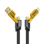 Καλώδιο Γρήγορης Φόρτισης 2-σε-2 USB-A σε Lightning & USB-C σε Type-C 65W / 27W – 1.2m
