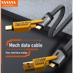 Καλώδιο Γρήγορης Φόρτισης 2-σε-2 USB-A σε Lightning & USB-C σε Type-C 65W / 27W – 1.2m