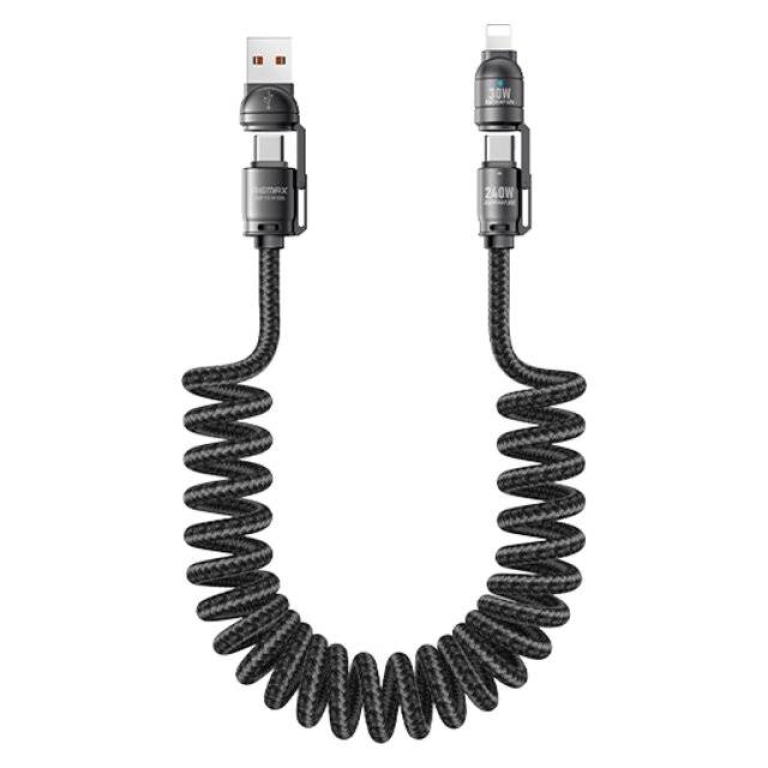 Καλώδιο Γρήγορης Φόρτισης USB-A / USB-C Σε Lightning & Type-C 240W 1.5m Remax CB12
