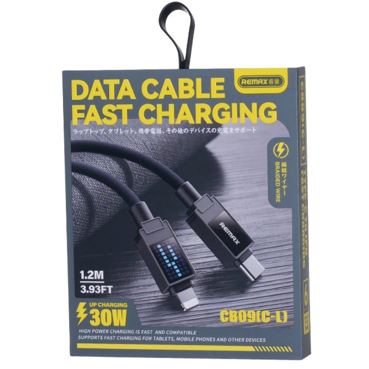 Καλώδιο Γρήγορης Φόρτισης USB-C Σε Lightning 30W Με LED Φωτισμό 1.2m Remax CB09 C-L
