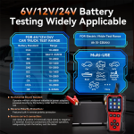 Konnwei KW341 Ψηφιακό Battery Tester Αυτοκινήτου Με Έγχρωμη Οθόνη 2.8" - Image 6