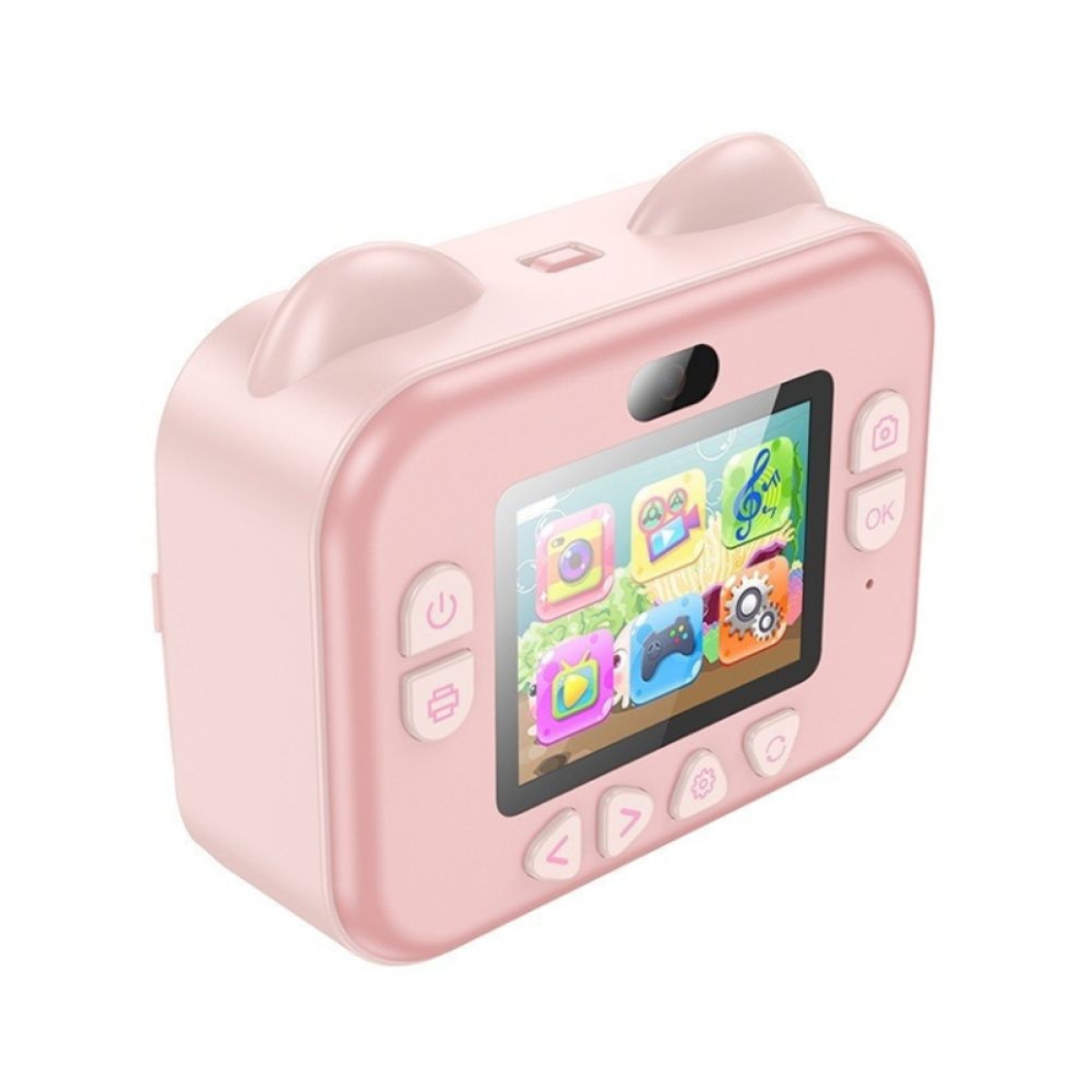 Λαμπάδα Hoco DV204 Compact Παιδική Φωτογραφική Μηχανή 48MP με Εκτυπωτή – Ρόζ