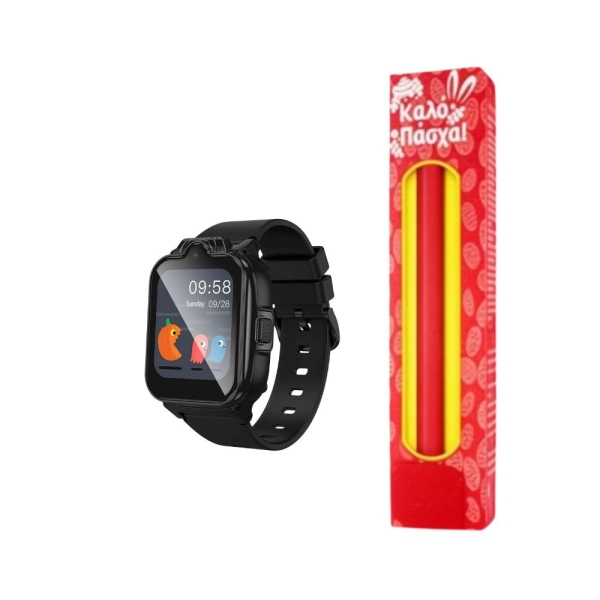 Λαμπάδα Hoco Y104 Παιδικό Smartwatch με 4G, GPS, WiFi & Κάμερα– Μαύρο