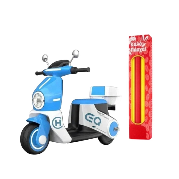 Λαμπάδα Ηλεκτροκίνητη παιδική Vespa 6V για ηλικίες 2-5 ετών Y-MB6129-B μπλε