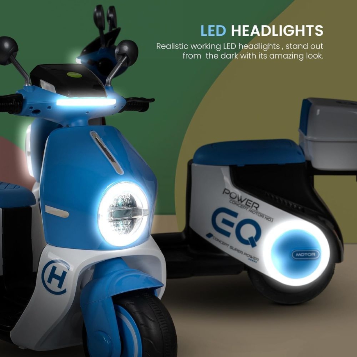 Λαμπάδα Ηλεκτροκίνητη παιδική Vespa 6V για ηλικίες 2-5 ετών Y-MB6129-B μπλε