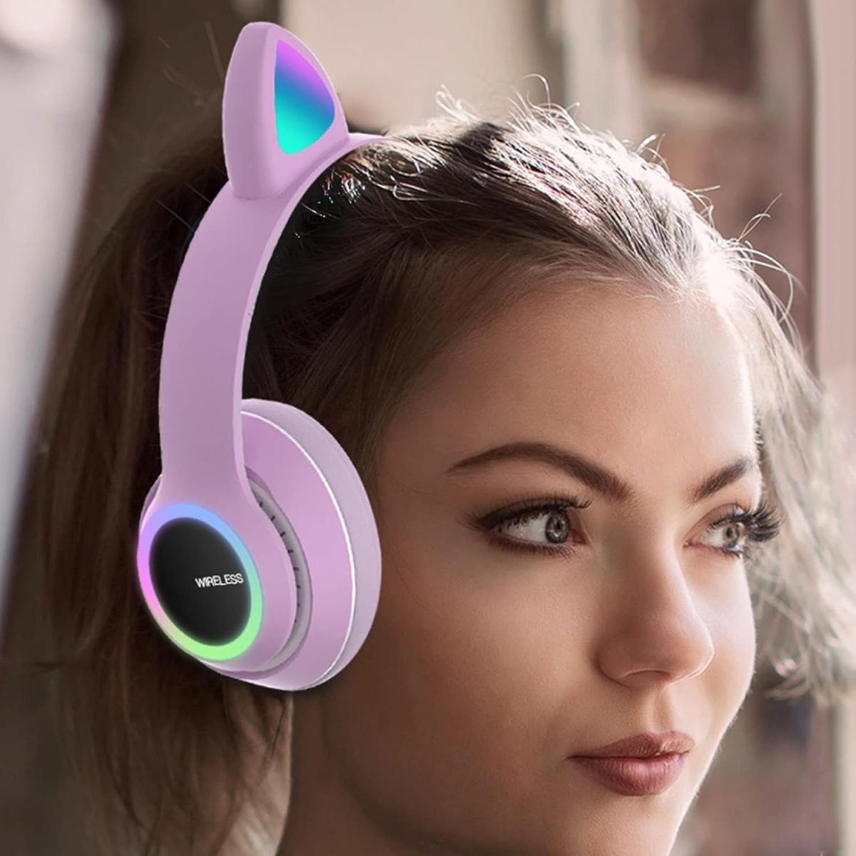 Λαμπάδα L450 Ασύρματα Ακουστικά Cat Ear Headphones - Image 7