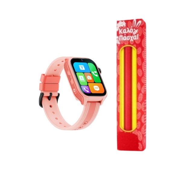 Λαμπάδα Παιδικό Smartwatch K36H Αδιάβροχο 4G με Παλμογράφο και GPS - Ρόζ