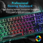 Λαμπάδα Σετ Gaming 4 σε 1 AOAS με ενσύρματο πληκτρολόγιο, ακουστικά, ποντίκι και mousepad με RGB φωτισμό WB-1077
