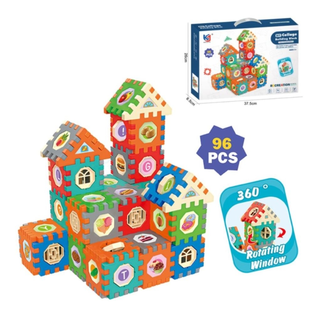Λαμπάδα Σετ κατασκευών DIY με τουβλάκια – E034 – 96pcs